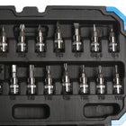 Fixtec - Ensemble d’outils pour mécanicien automobile avec poignée à cliquet réversible rapide de 1/4" (46 pièces)-L'acier au chrome-vanadium de haute qualité est traité thermiquement et chromé pour plus de durabilité, garantissant la solidité de l'outil et sa résistance à la rouille.