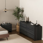 Manhattan Comfort - Table de nuit moderne Linda 24" à 2 tiroirs - Gris charbon-10