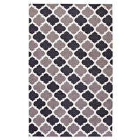 Modway - Lida Treillis marocain Tapis de 5 pi l x 8 pi L - Charbon de bois et noir-Tapis à treillis marocain