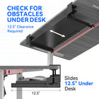 ShoppingAll - Pince de bureau sous le plateau à clavier de bureau avec tiroir coulissant réglable de 26,7 po L x 12,5 po P-Installation Sans Perçage avec Pinces Réglables – Facile à fixer sur les bureaux jusqu’à 4 cm d’épaisseur sans endommager la surface