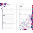 Day-Timer - Recharge d’agenda hebdomadaire floral (2 pages par semaine) 2027 - format portable - 6 3/4 po H x 3 3/4 po l - anglais-Les bordures douces Day-Timer rendent ces recharges proprement aptes pour le milieu des affaires, mais agreables à l'oeil