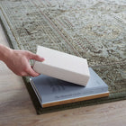 Modway - Enye Treillis floral vintage vieilli Tapis de comédie 8 pi l x 10 pi L - Brun et bleu argenté-Fil polypropylène à deux fils