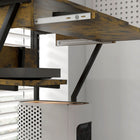 HOMCOM - Bureau d'ordinateur - 31,5 po L x 19,7 po l x 51,2 po H - brun rustique-Structure en acier peint robuste et solide