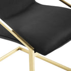 Modway - Pitch Performance Velvet Fauteuil à manger - Or Noir-9