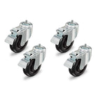 MotionGrey - Roues pivotantes robustes 3 po - Roulettes avec freins - Argent-Capacité robuste : Construction en acier renforcé supportant jusqu’à 250 lb (120 kg), idéale pour bureaux et meubles lourds