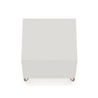 Manhattan Comfort - Rockefeller Table de Nuit 1 Tiroir Style Mid-Century Modern 51 cm - Blanc Cassé et Naturel - Lot de 2-17,62 po L x 20,08 po l x 21,65 po H