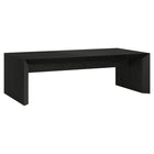 Hudson&Canal - Table basse rectangulaire Oswin , 48 po de largeur, grain noir-Un design contemporain moderne pour votre salon, votre bureau et plus encore