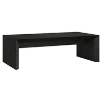 Hudson&Canal - Table basse rectangulaire Oswin , 48 po de largeur, grain noir-Un design contemporain moderne pour votre salon, votre bureau et plus encore
