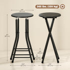 HOMCOM - Tabourets de bar pliants 24 po avec repose-pieds - noir - paquet de 2-Équipé de repose-pieds à double hauteur, offrant un confort supplémentaire pour différents utilisateurs 
