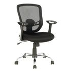 TygerClaw - Fauteuil de bureau Air Grid, dossier mi-hauteur, 23,6 x 11 x 25,2 (po), noir-Reste au frais et bien soutenu grâce au dossier en mesh aéré qui te garde au frais, même après des heures de travail