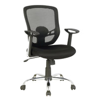TygerClaw - Fauteuil de bureau Air Grid, dossier mi-hauteur, 23,6 x 11 x 25,2 (po), noir-Reste au frais et bien soutenu grâce au dossier en mesh aéré qui te garde au frais, même après des heures de travail