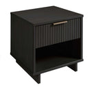 Manhattan Comfort - Table de nuit moderne Granville 1 tiroir 46 cm - gris foncé-Assemblage à domicile requis Tout le matériel inclus