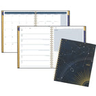 Cambridge - Agenda hebdomadaire/mensuel Stargazer 2026 - 11 po H x 8 1/2 po l - bleu - bilingue-Reliure à double spirale