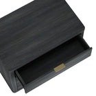 Manhattan Comfort - Ensemble de 2 tables de chevet modernes Evelyn 32" à 3 tiroirs - Gris charbon-Conception de base de balai à plateforme surélevée permettant un nettoyage facile