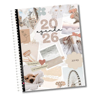 Pomme & Gribouillis - Agenda Grand Public Français 2026 avec Couvertures Collage-Agenda annuel 2026