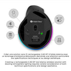 Intekview  - Souris verticale sans fil Bluetooth + 2.4G - Noir-6