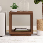 Hudson&Canal - Table d'appoint rectangulaire Tannen de 56 cm de largeur, , noyer satiné-Caractéristiques assemblage facile