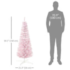 HOMCOM - Arbre de Noël artificiel crayon avec branches floquées de neige-Il est peu probable que les branches ignifuges prennent feu ou causent de graves dommages à la maison  