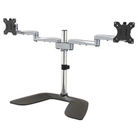 Startech - Stand double moniteur - Stand ergonomique pour écran de bureau jusqu’à 32" VESA - Argent-Support de moniteur robuste de 32 pouces : LE SUPPORT MULTI-MONITEURS DE BUREAU COMPATIBLE VESA 75x75/100x100mm supporte 2 grands écrans jusqu’à 32" (17,6 lb/8 kg) par écran avec ajustement horizontal d’articulation et de hauteur