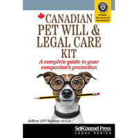 Self-Counsel - Press Trousse canadienne de testament et de soins juridiques pour animaux de compagnie [téléchargement]-Jeffrey (J.P.) McAvoy JD/LLB pratique le droit des sociétés et le droit commercial et travaille avec des conseillers financiers, d'assurance et comptables pour fournir des conseils en matière de fiscalité, de fiducie et de planification successorale aux clients entrepreneurs et aux professionnels, y compris ceux qui se soucient profondément de leurs animaux de compagnie et veulent le meille