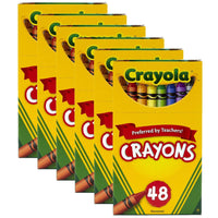 Crayola - Crayons de couleur - Format régulier - 48/boîte - paquet de 6-Inclut les couleurs primaires et secondaires clés