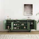 Manhattan Comfort - Buffet moderne Ella 180 cm - Vert sauge-Des pieds de luge rectangulaires épais de 17,5 cm offrent stabilité et une touche moderne et unique à une base de luge classique