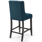 Modway - Baronet Tissu rembourré Tabouret de comptoir - Azure - Ensemble de 2-Pieds en bois massif