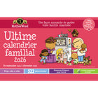 MotherWord - Calendrier familial magnétique pour réfrigérateur 2025-2026 - 9 1/2 po H x 15 po l - français-16 mois : septembre 2025 - décembre 2026