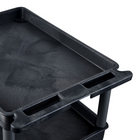 Luxor – Chariot robuste à 3 tablettes de style bac, noir (TC111-B)-Capacité de poids : 400 lb (distribués uniformément)