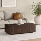 Hudson&Canal - Table basse rectangulaire Paxton 48" de largeur, - Brun aulne-Caractéristiques assemblage facile