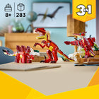 LEGO - Creator Le dinosaure féroce-Construisez et jouez avec 3 figurines de dinosaures : un vélociraptor, un stégosaure ou un ptérosaure