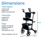 Journey - Déambulateur de mobilité vertical UPWalker Premium Lite - noir-Comprend de grandes roues avant de 10 po et des roues arrière de 8 po pour un déplacement plus fluide