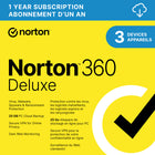 Norton - 360 Deluxe logiciel antivirus - 3 appareils - abonnement d'un an [téléchargement]-Une adresse e-mail valide doit être fournie lors du paiement