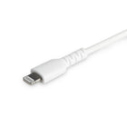 StarTech - câble USB-C blanc durable de 3 pieds (1 m) vers Lightning-CERTIFIÉ APPLE MFI : Câble adaptateur USB-C vers Lightning pour une charge/synchronisation garantie rapide et fiable depuis le port de chargement USB-C pour appareils Lightning, y compris les iPhones Pro/Max/Mini/XR jusqu’à l’iPhone 14, iPad Air, iPad, iPad Mini