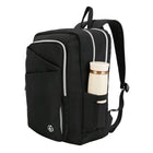 Swissdigital - Sac à dos noir platine KATY ROSE avec localisateur SDD-Le compartiment rembourré pour ordinateur portable est conçu pour s'adapter à n'importe quel ordinateur portable jusqu'à 16 pouces, et le compartiment rembourré pour tablette est conçu pour s'adapter à n'importe quelle tablette jusqu'à 12,9 pouces.