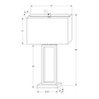 Monarch Specialties - Luminaire - 28 po H Lampe De Table - Port Usb Inclus - Métal Nickelé - Abat-Jour Ivoire / Crème - Moderne-Cette lampe décorative est dotée d'un interrupteur à bouton rotatif marche/arrêt pour une utilisation facile avec une ampoule standard de 100W (non incluse), vous permettant de contrôler sans effort votre éclairage pour créer l'ambiance appropriée