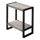 Monarch Specialties - 2857 Table D'Appoint - Faux Bois Gris/Metal Noir-1