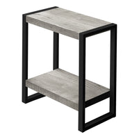 Monarch Specialties - 2857 Table D'Appoint - Faux Bois Gris/Metal Noir-1