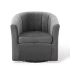 Modway - Prospect Performance Velvet Fauteuil pivotant - Charbon de bois-Capacité de poids maximale : 331 lb