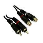 Audio stéréo M/F 2 RCA à 2 RCA, 15 pi (6068)-1