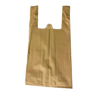 Wamaco - Réutilisable lavable petite sac à t-shirt - 8.5 po x 5 po x 17 po - kraft - paquet de 100-Durable - Le tissu de ces sacs pour t-shirts peut être utilisé et réutilisé. Ils sont solides, lavables et ne s'abîment pas s'ils sont mouillés