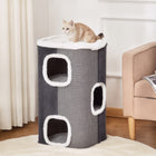 PawHut - Maison pour chat à 4 niveaux avec surface à griffer en sisal-Quatre niveaux, reliés par un trou ouvert au milieu 