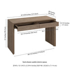 Hudson&Canal - Bureau Pembroke 48'' - Chêne gris vieilli-8