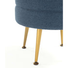 Manhattan Comfort - Bailey pouf moderne mi-siècle 18,11" - bleu, gris, avoine, vert sauge avec pieds dorés - lot de 4-Coussin passepoilé de haute qualité avec rembourrage en mousse moelleuse pour plus de confort et de style