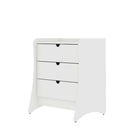Manhattan Comfort - commode Coney 27,55" style milieu du siècle moderne - blanc-Capacité de 11 lb par tiroir