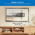 Mount-It! - Support mural pour téléviseur à mouvement complet pour écrans de 60 à 120 pouces-Avec une extension maximale de 27,7 pouces par rapport au mur, une inclinaison sans outil entre +5° et -15° et une plage de pivotement de 120°, vous êtes sûr de trouver l'angle de vision parfait