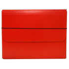 JAM Paper - Étui de transport pour dossiers épais avec bande élastique - 10 x 1 1/4 x 13 1/4 - Rouge-Mallette de transport portefeuille rouge