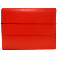 JAM Paper - Étui de transport pour dossiers épais avec bande élastique - 10 x 1 1/4 x 13 1/4 - Rouge-Mallette de transport portefeuille rouge