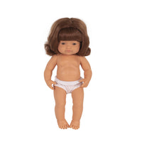 Miniland Educational - Poupée bébé 15 po anatomiquement correcte - Fille de race blanche - Cheveux roux-Corps articulé
