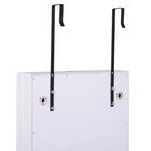 HOMCOM - Armoire à bijoux miroir avec lumières led et 2 clés - 14,5 po L x 47,25 po l x 4 po H - blanc-2 façons d'installer l'armoire à bijoux : elle peut être fixée au mur avec les vis fournies ou accrochée à la porte grâce aux crochets intégrés 